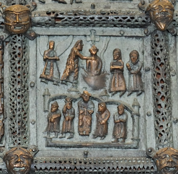 formelle portale di  san zeno battesimo cristo