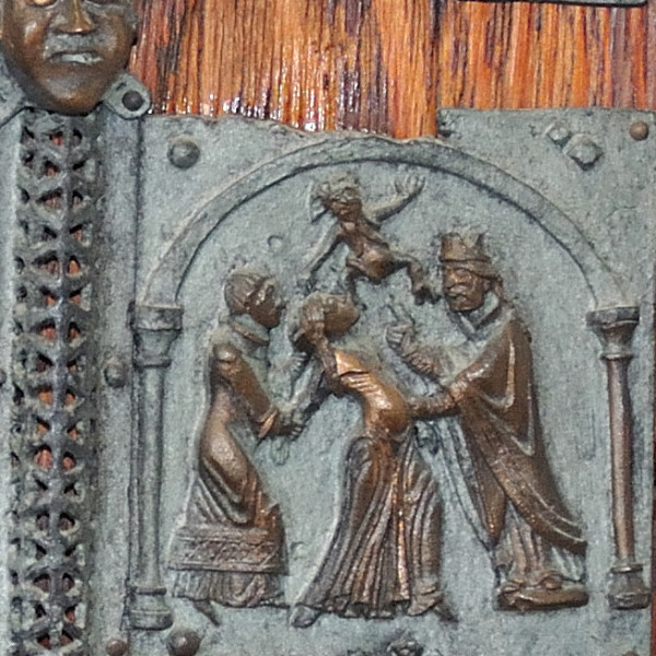 formelle portale di  san zeno liberazione dell'ossessa