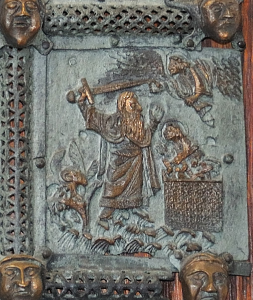 formelle portale di  san zeno sacrificio di Isacco