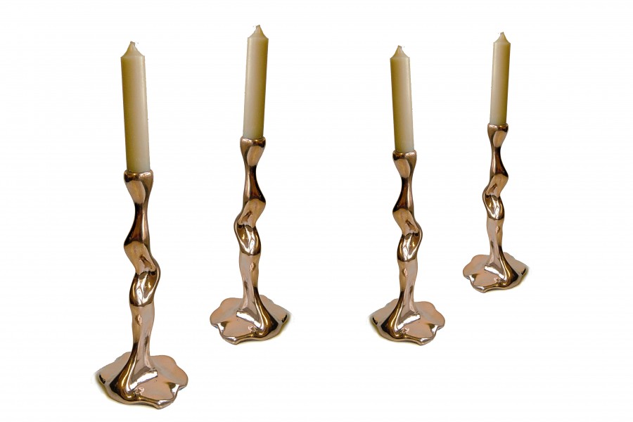 art bronze sculpture - bronze candle holder